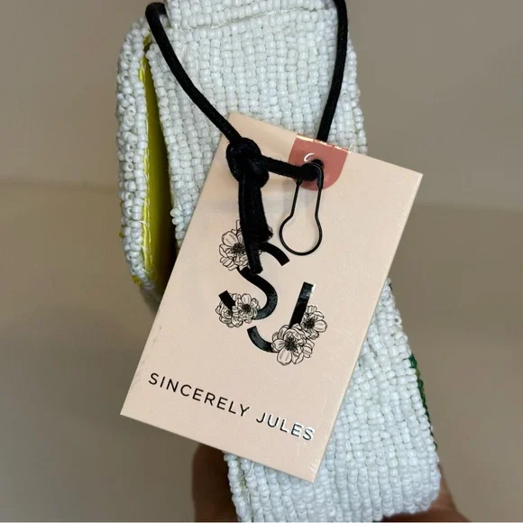 Lemon Beaded Shoulder Bag - Picture 4 of 5